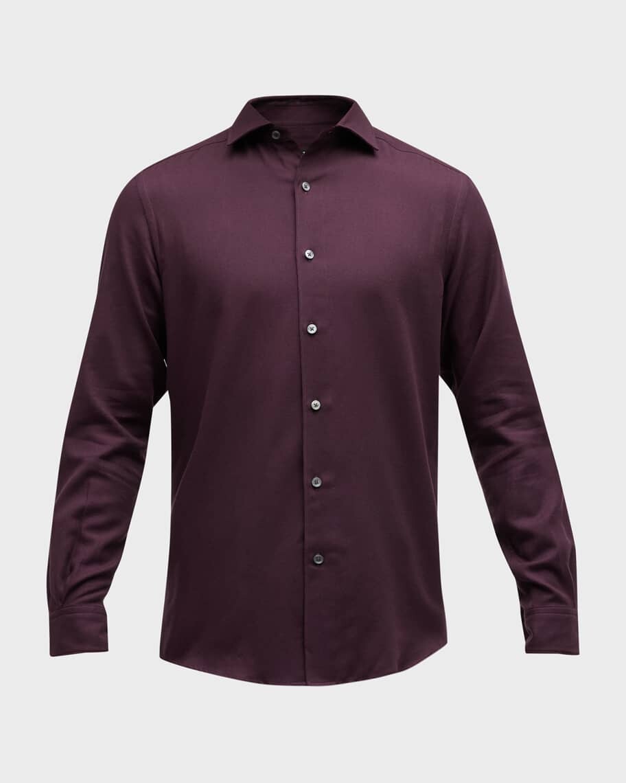 

Мужская спортивная рубашка из хлопка и кашемира ZEGNA
