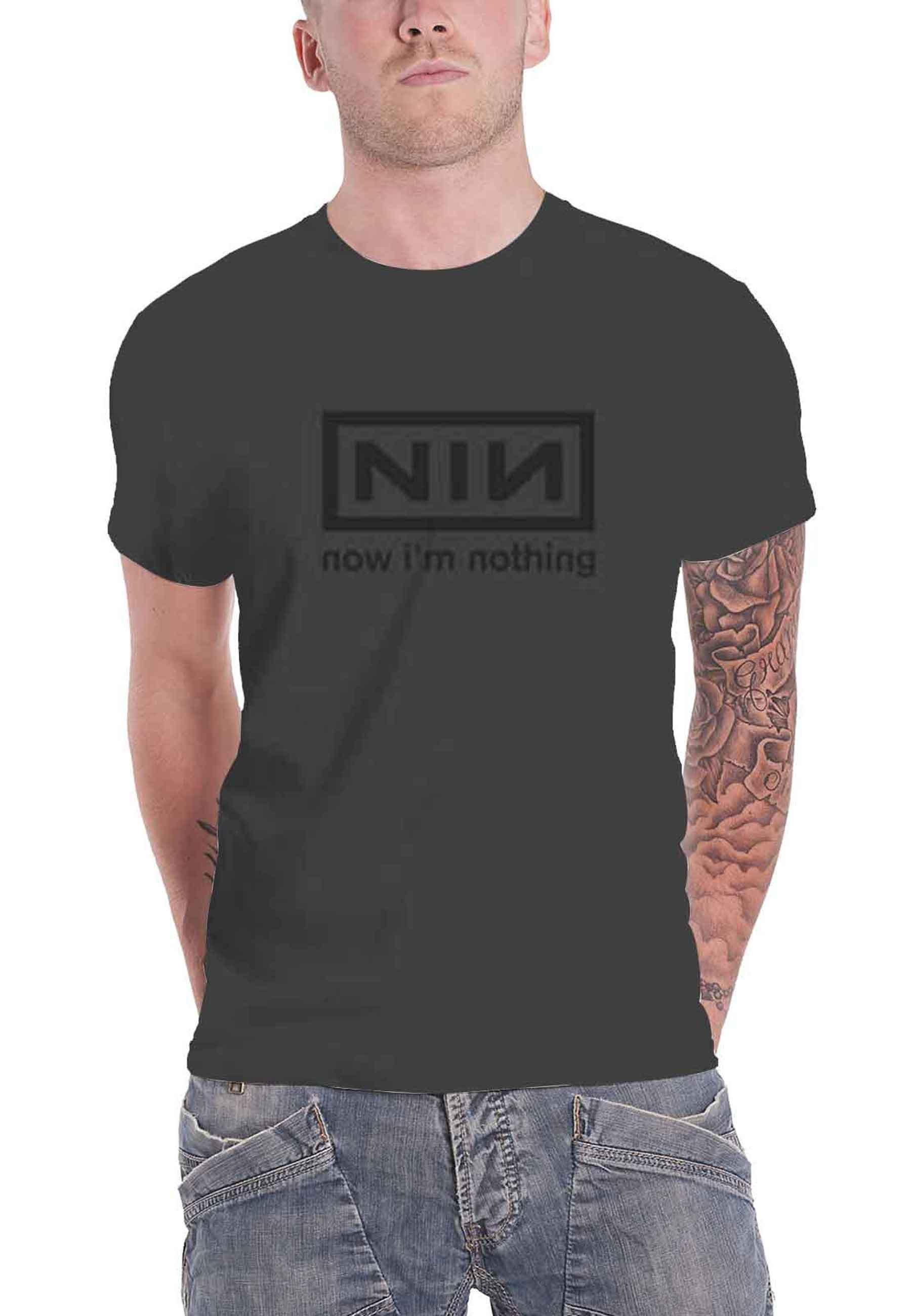 Футболка «Теперь я ничего» Nine Inch Nails, серый