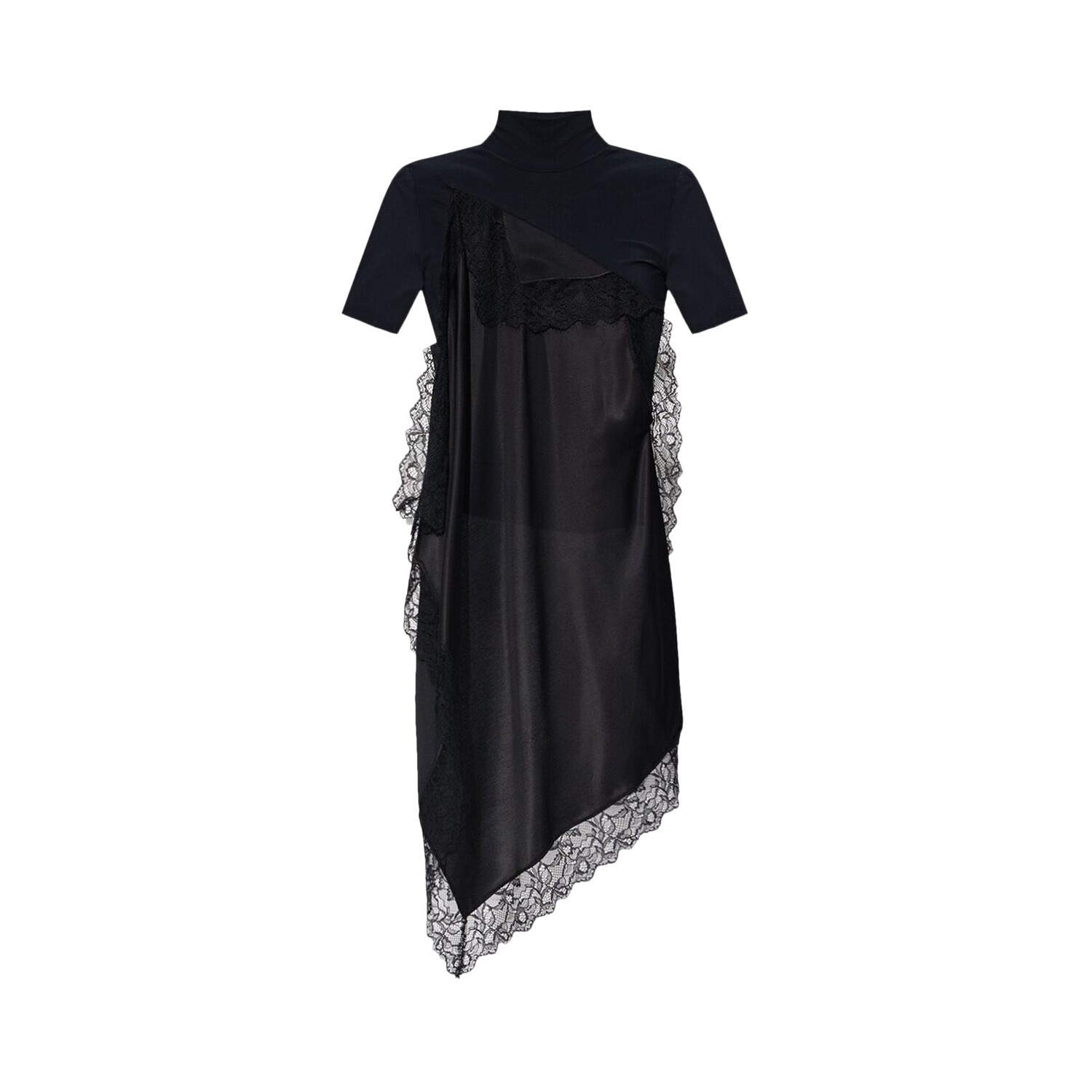 

MM6 Maison Margiela Кружевной топ с драпировкой, цвет Черный