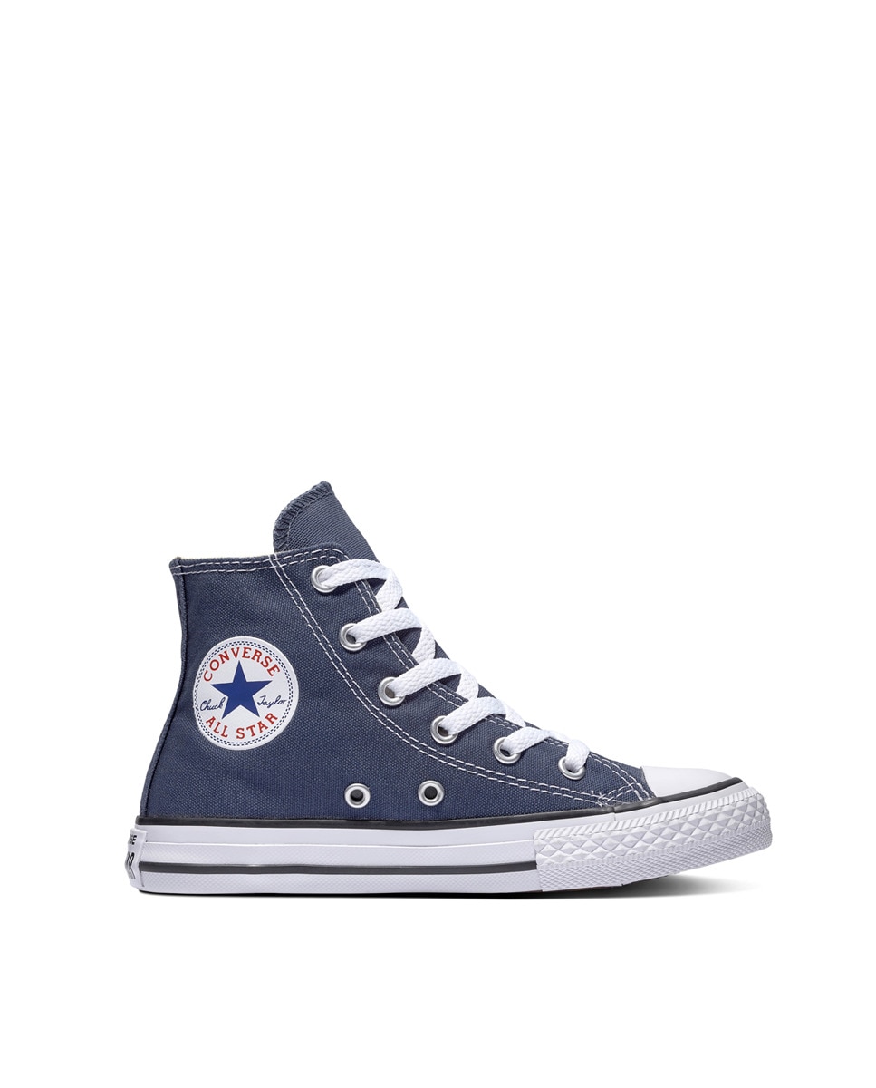 цена Детские повседневные кроссовки Converse Chuck Taylor All Star High Canvas из ткани Converse, темно-синий