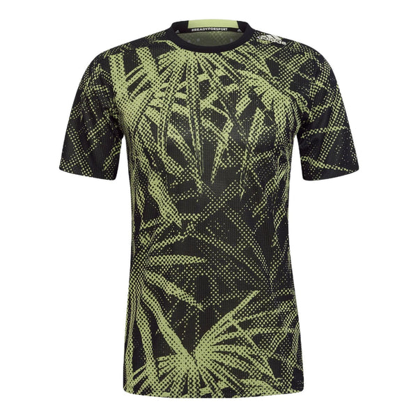 Футболка Men's adidas Casual Breathable Printing Sports Gym Short Sleeve Green T-Shirt, зеленый