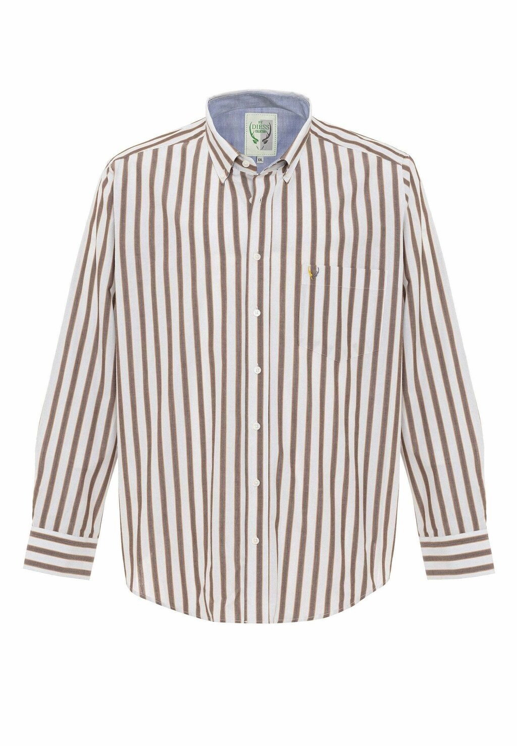 

Рубашка By Diess Collection, цвет white brown stripes