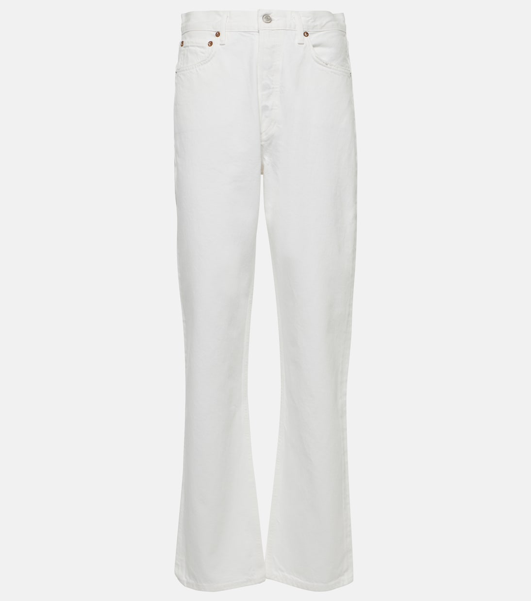 цена Прямые джинсы в стиле 90-х с узкой талией Agolde, белый