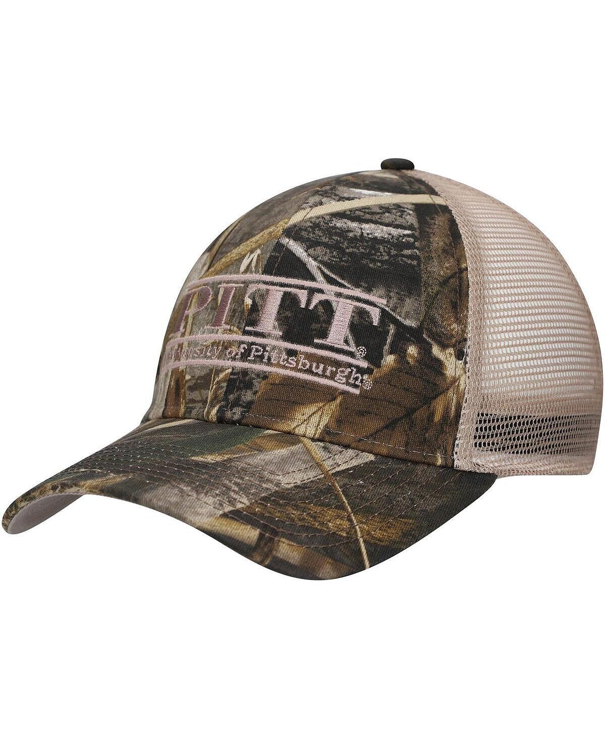 

Мужская регулируемая шляпа из хлопкового твила The Camo Pitt Panthers Realtree Max 4 Trucker Game