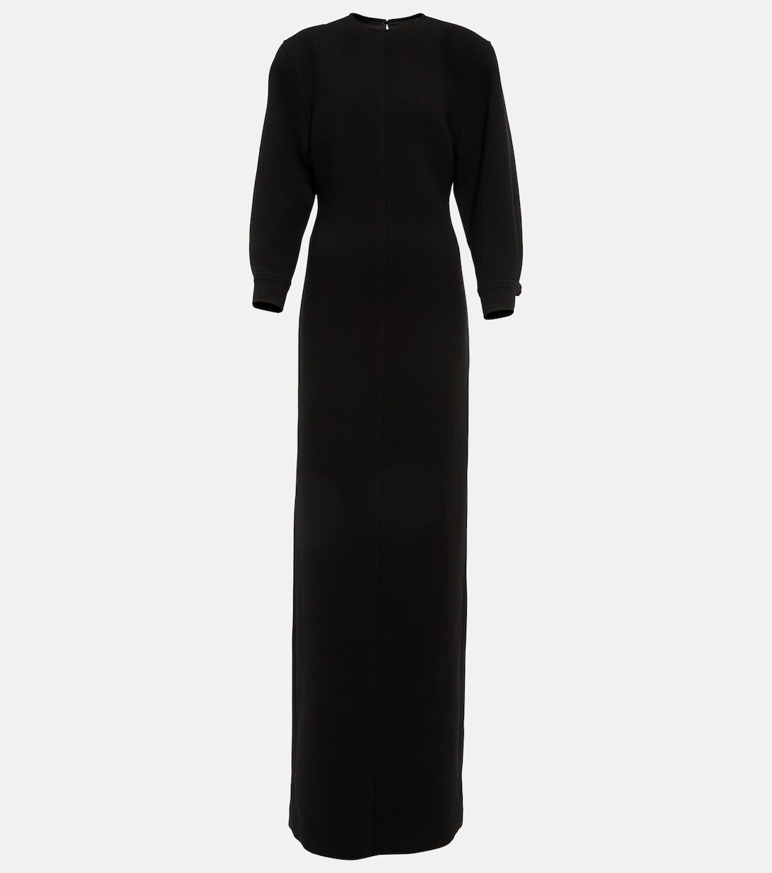 

Платье макси из шерсти SAINT LAURENT, черный