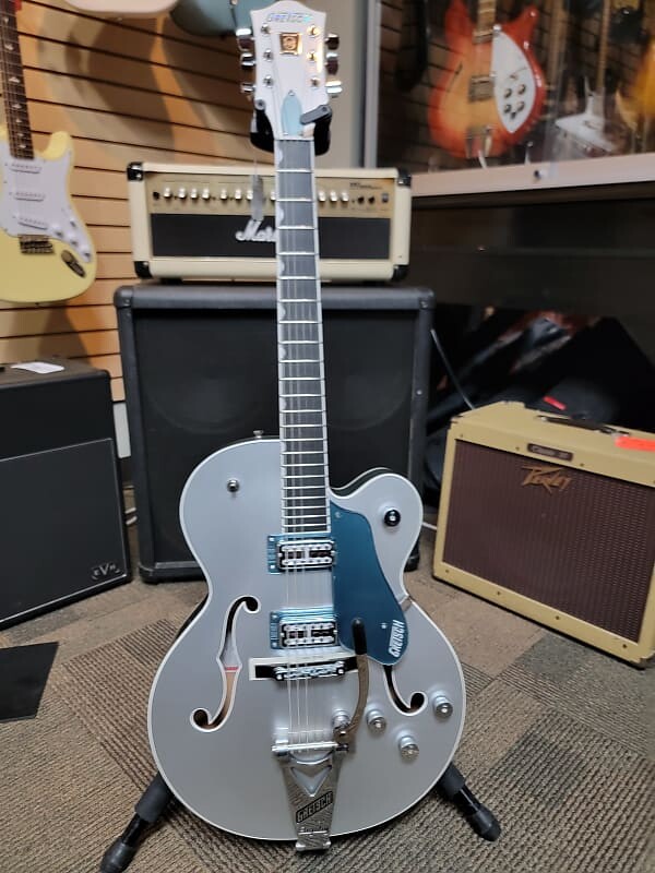 Электрогитара Gretsch G6118T-140 140th Anniversary Double Platinum - Two-Tone Pure Platinum / Stone Platinum