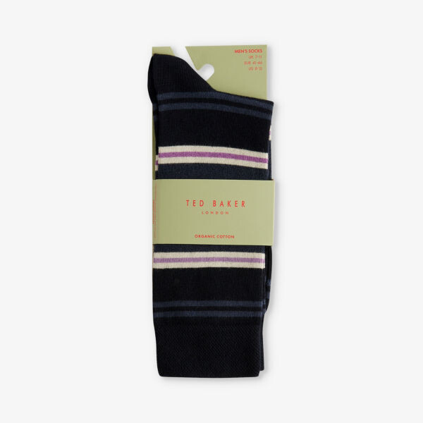 

Носки sokksix из эластичного хлопка с полосатым узором Ted Baker, синий