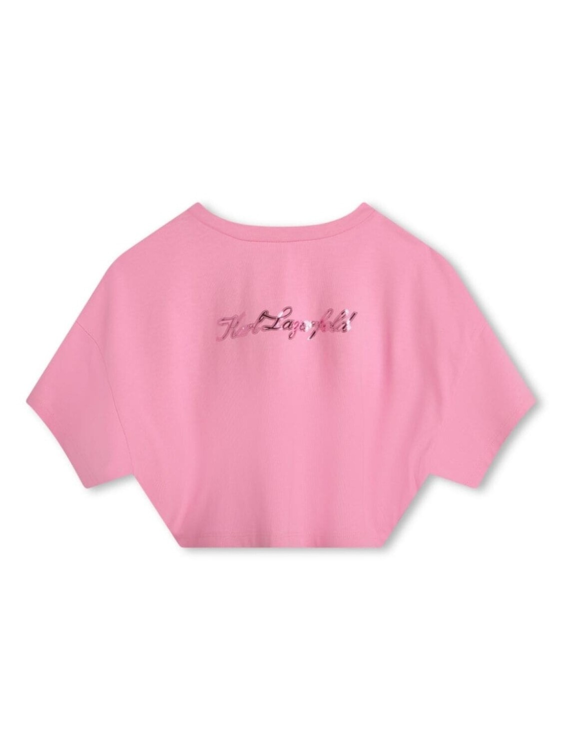 

Karl Lagerfeld Kids укороченная футболка Karl Signature, розовый