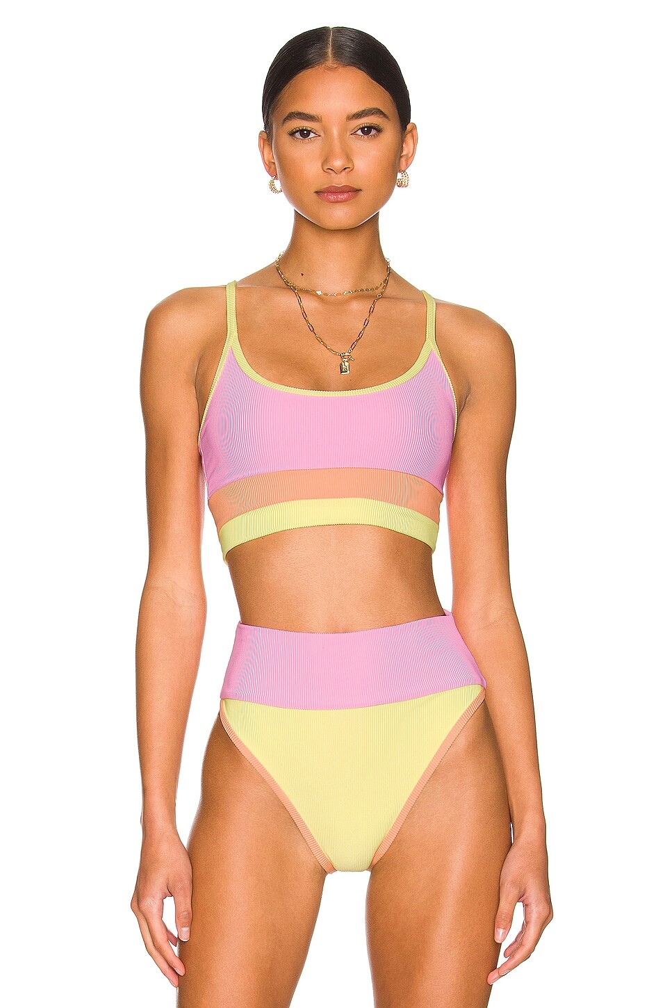 Топ BEACH RIOT Eva, цвет Fruity Colorblock