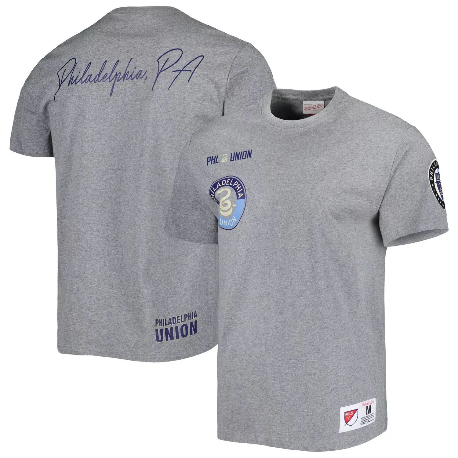 

Мужская футболка Mitchell & Ness Grey Philadelphia Union City
