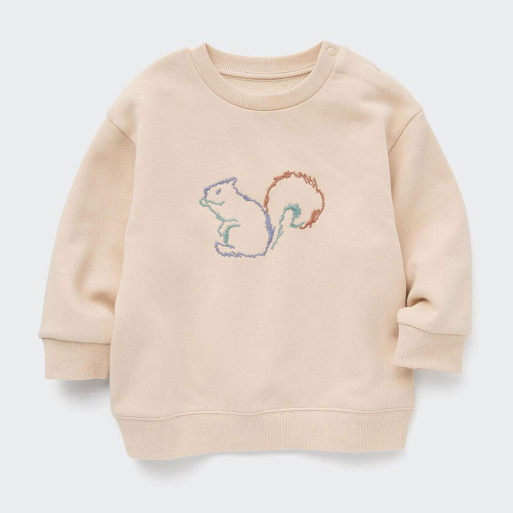 

Пуловер Uniqlo флисовый для малышей, светло-бежевый