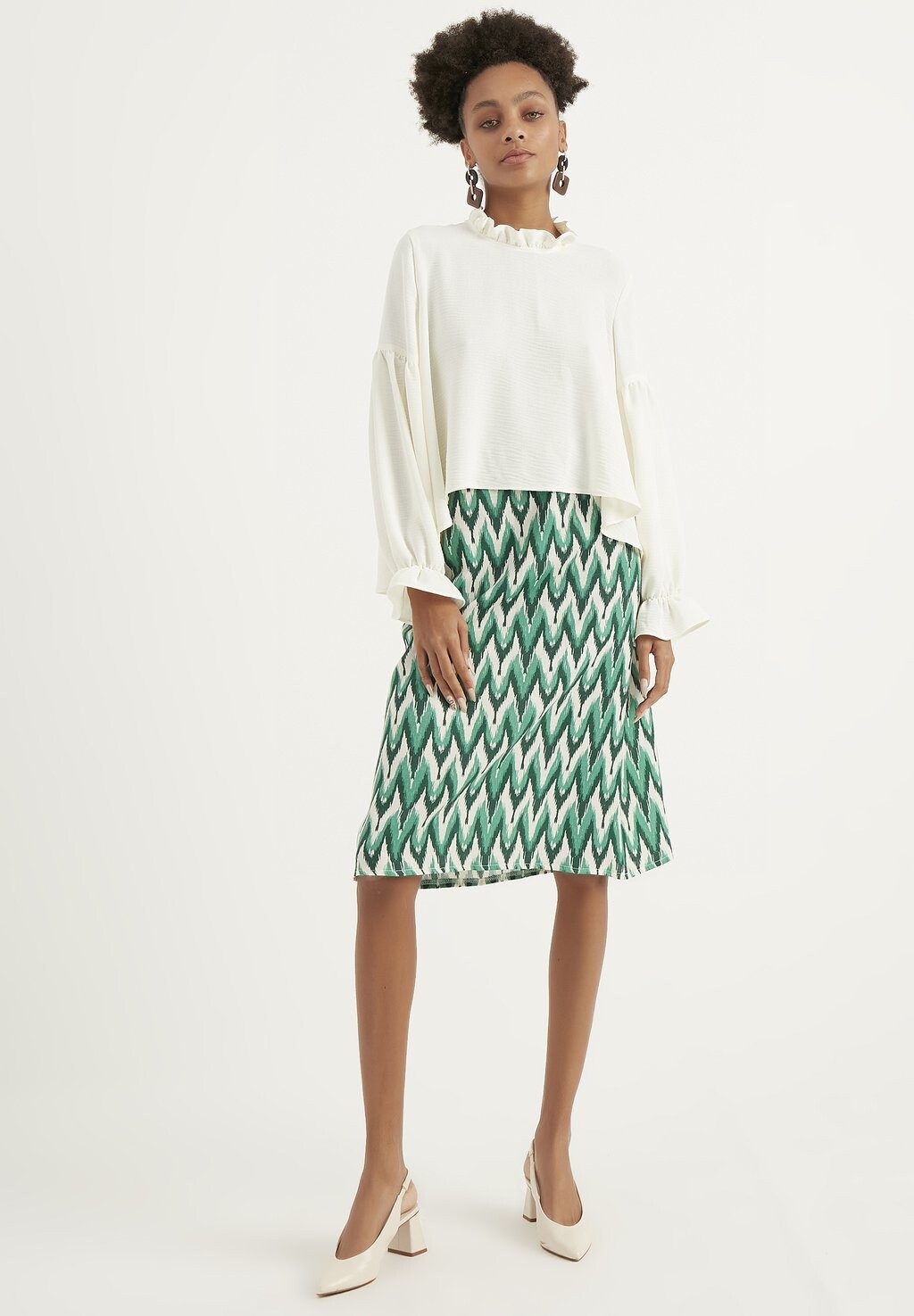 

Юбка А-силуэта PATTERNED Herita, цвет green