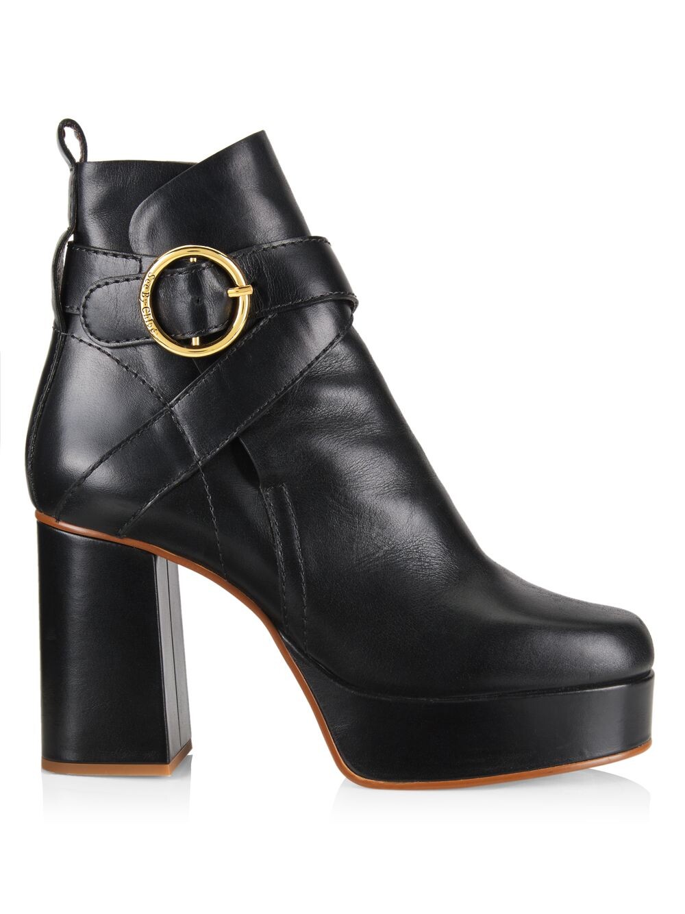 

Кожаные ботинки Lyna на платформе See by Chloé, черный
