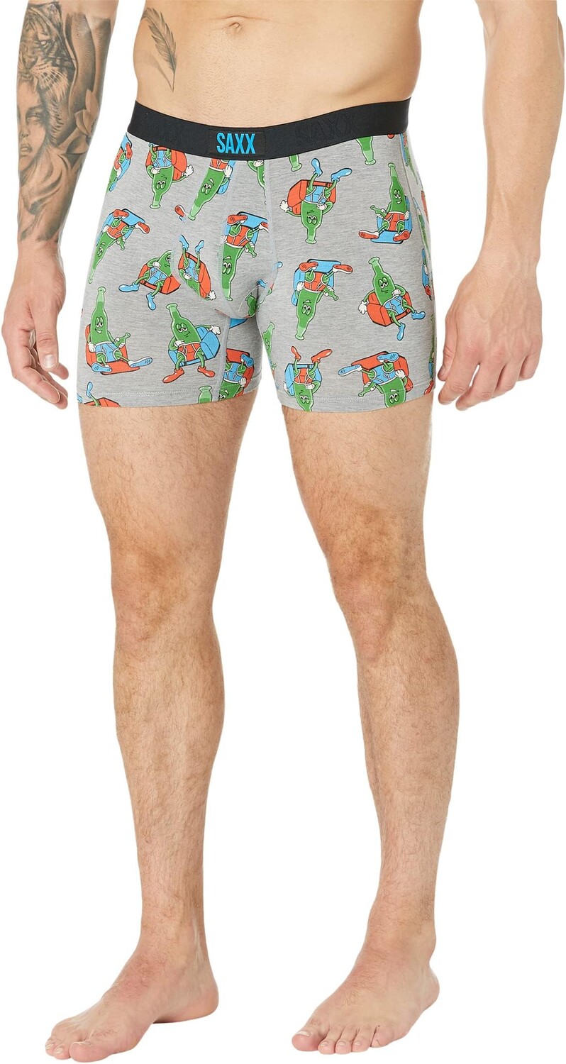

Трусы-боксеры Vibe Super Soft Boxer SAXX UNDERWEAR, цвет Pants Drunk/Grey Heather