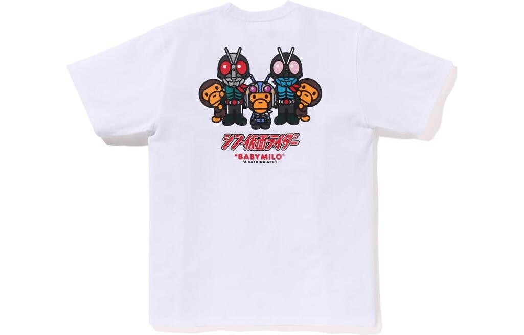 

Футболка BAPE X Shin Kamen Rider #1 Baby Milo черная A Bathing Ape, черный