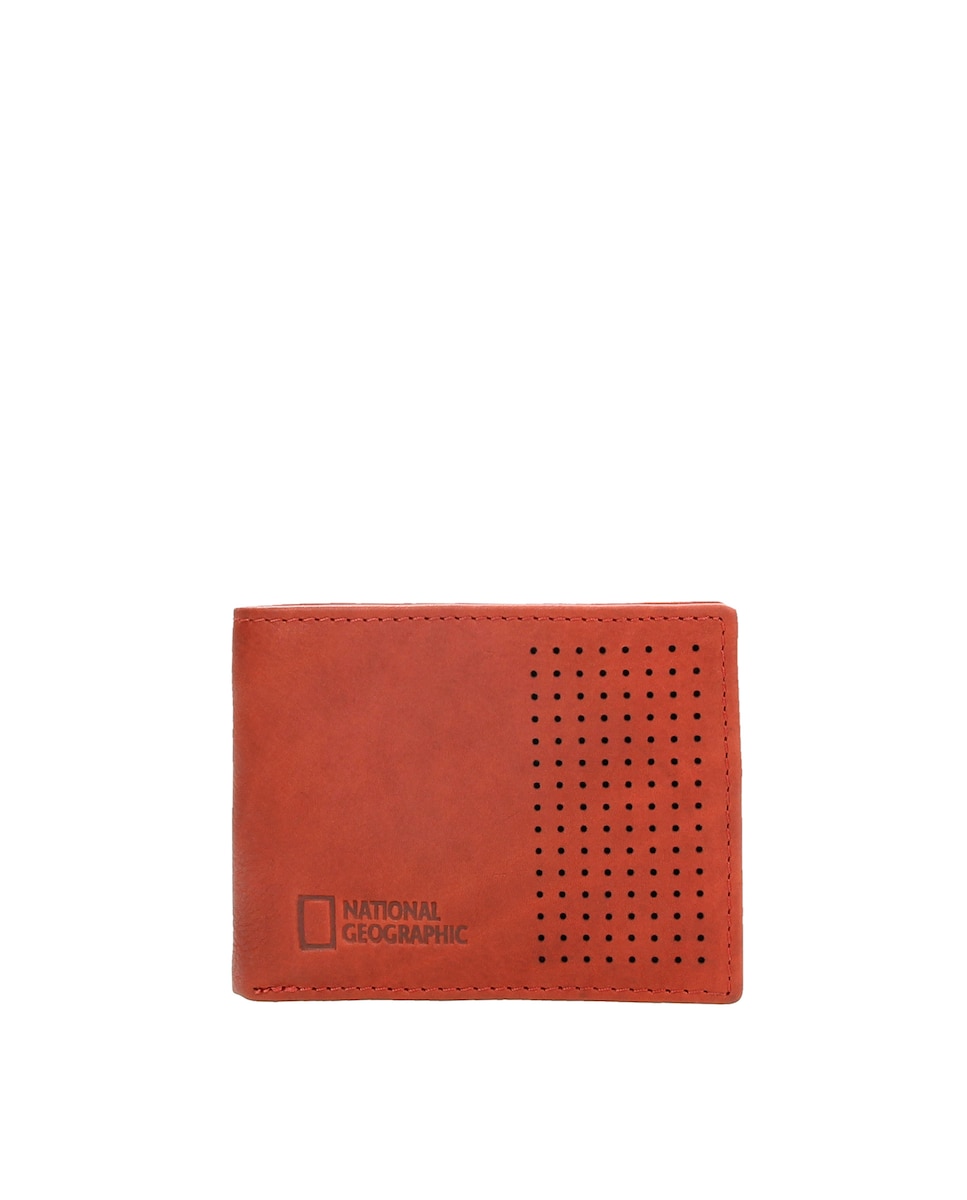 Мужской красный кожаный кошелек National Geographic, красный мини кошелек из искусственной кожи на молнии с несколькими карманами для карт портативный держатель для карт