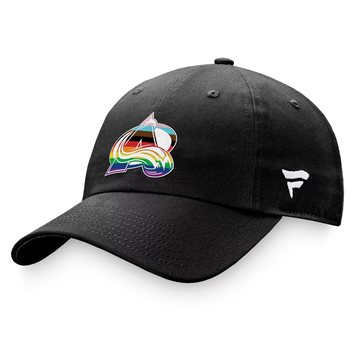 

Мужская регулируемая шляпа с логотипом команды Fanatics черного цвета Colorado Avalanche Pride