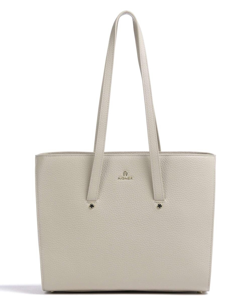 

Зернистая яловая кожа Ivy L Шоппер Aigner, белый