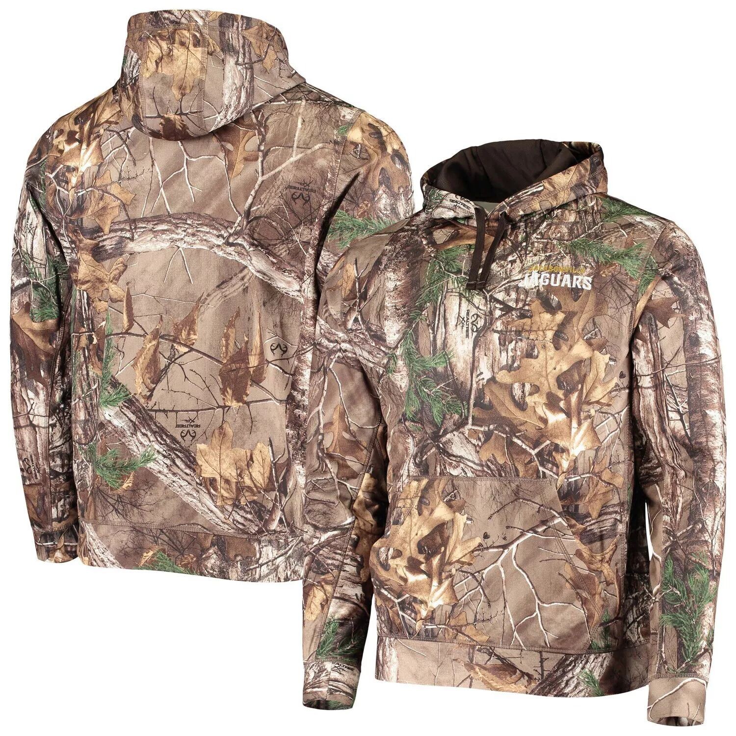 

Мужской флисовый пуловер с капюшоном Dunbrooke Realtree Camo Jacksonville Jaguars Circle Champion Tech