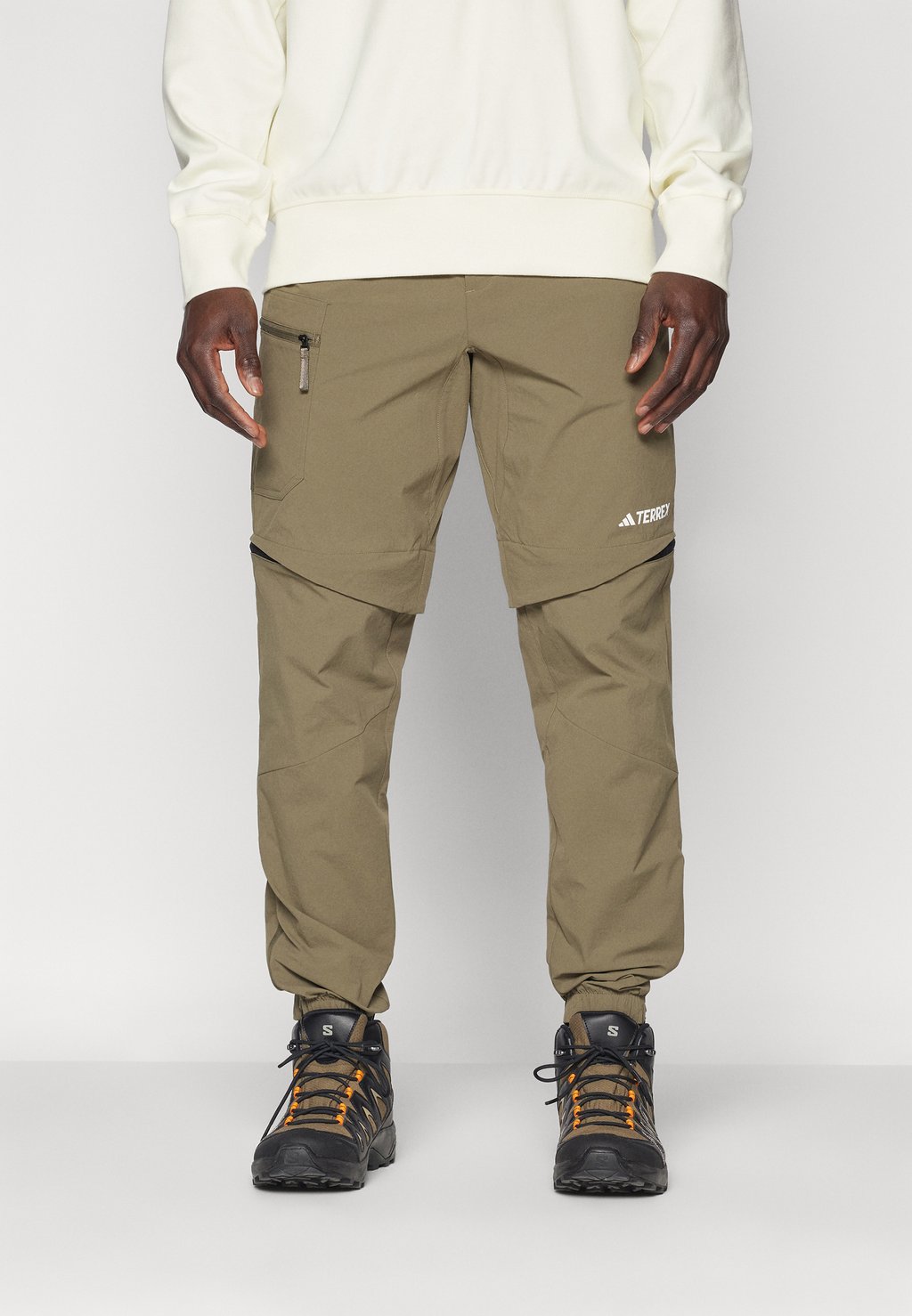 цена Уличные брюки UTILITAS HIKING ZIP OFF PANTS Adidas Terrex, цвет olive strata