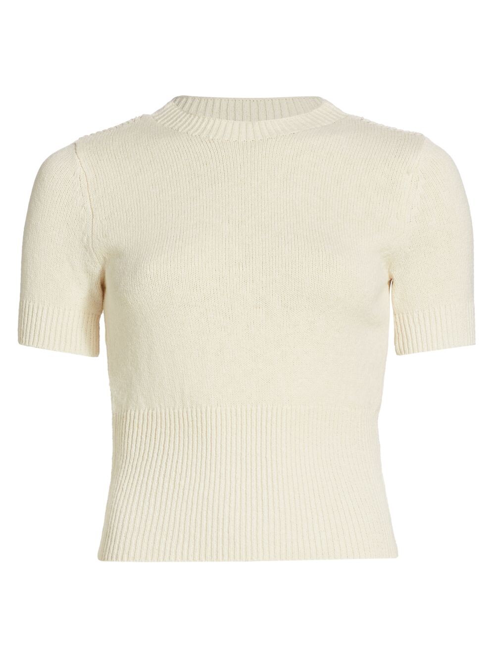 

Вязаный укороченный топ Adrienne rag & bone, слоновая кость