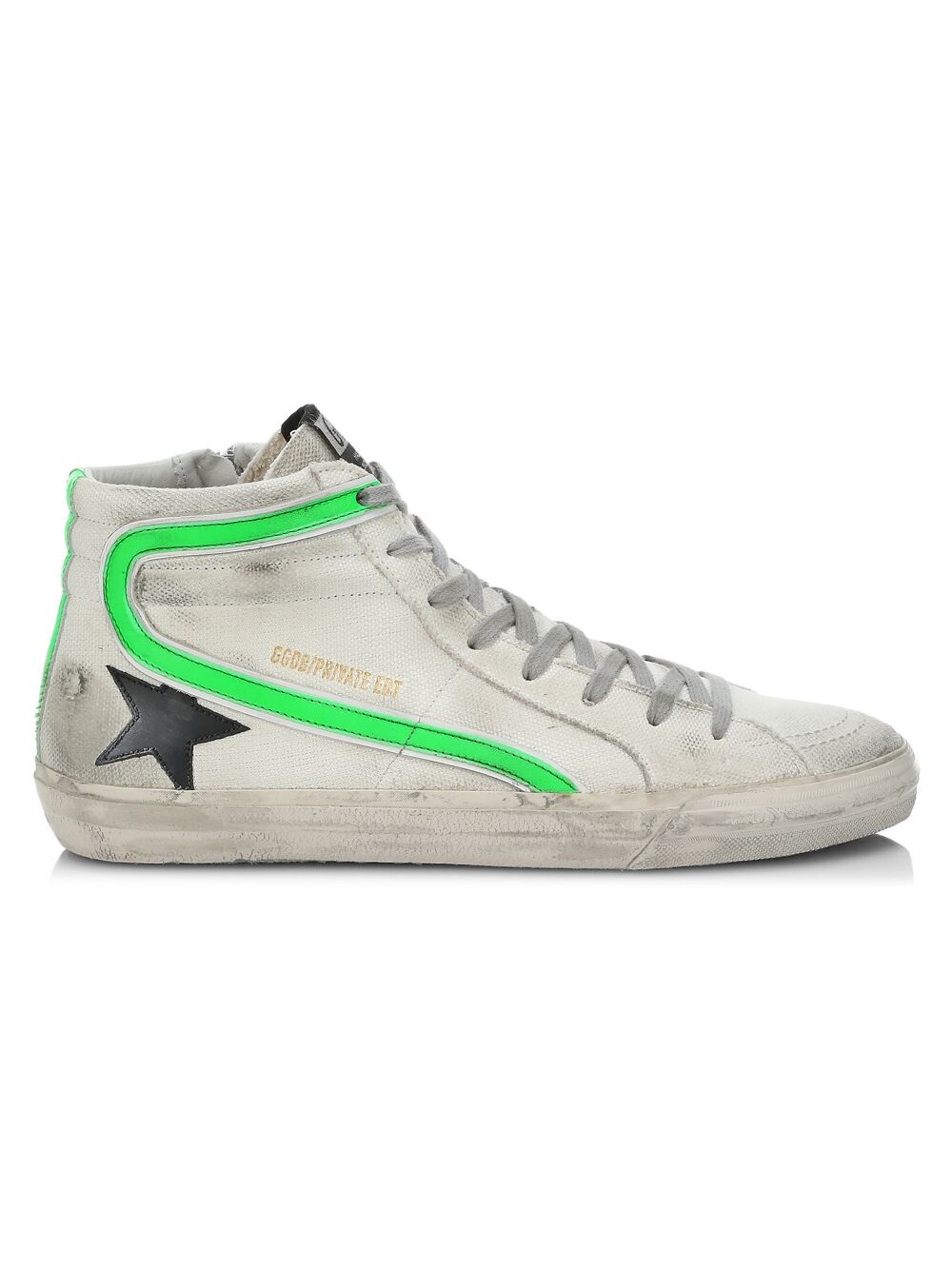 

Мужские высокие кожаные кроссовки Slide Golden Goose, белый