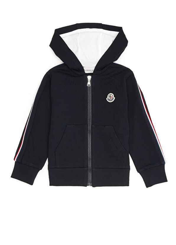 

Кардиган для мальчика с капюшоном и логотипом Moncler, синий