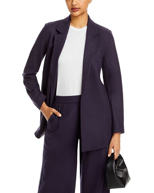 

Длинный шерстяной вязаный пиджак Eileen Fisher, цвет Blue