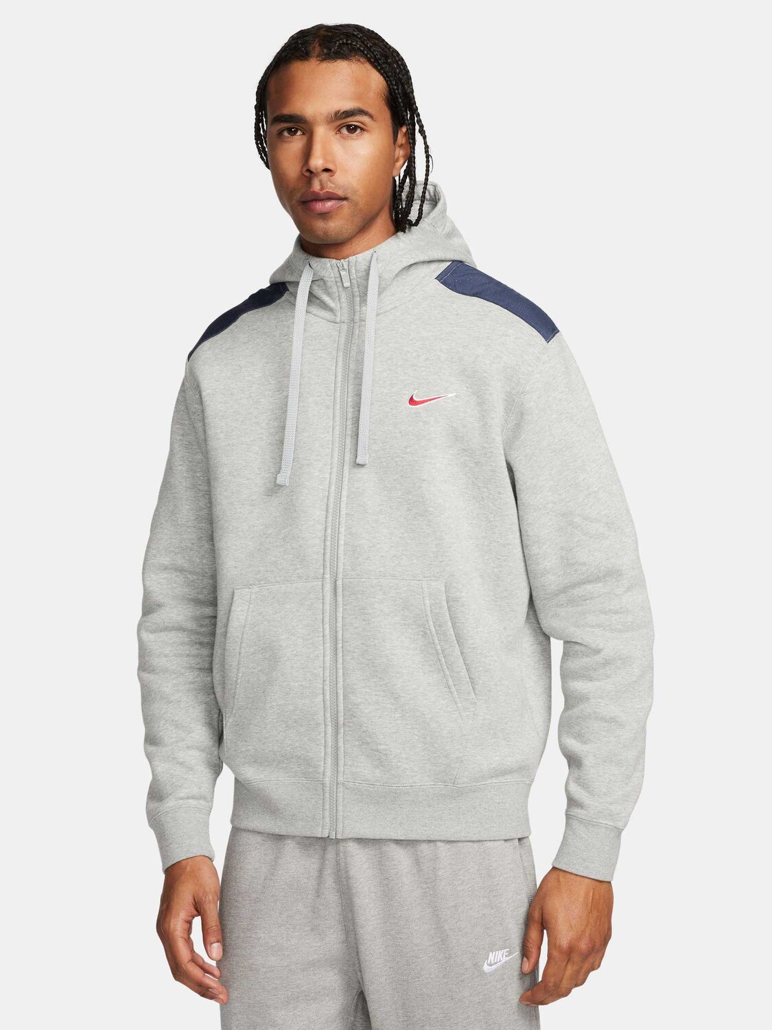 

Толстовка Nike M NSW SP FLC FZ HOODIE BB, серый