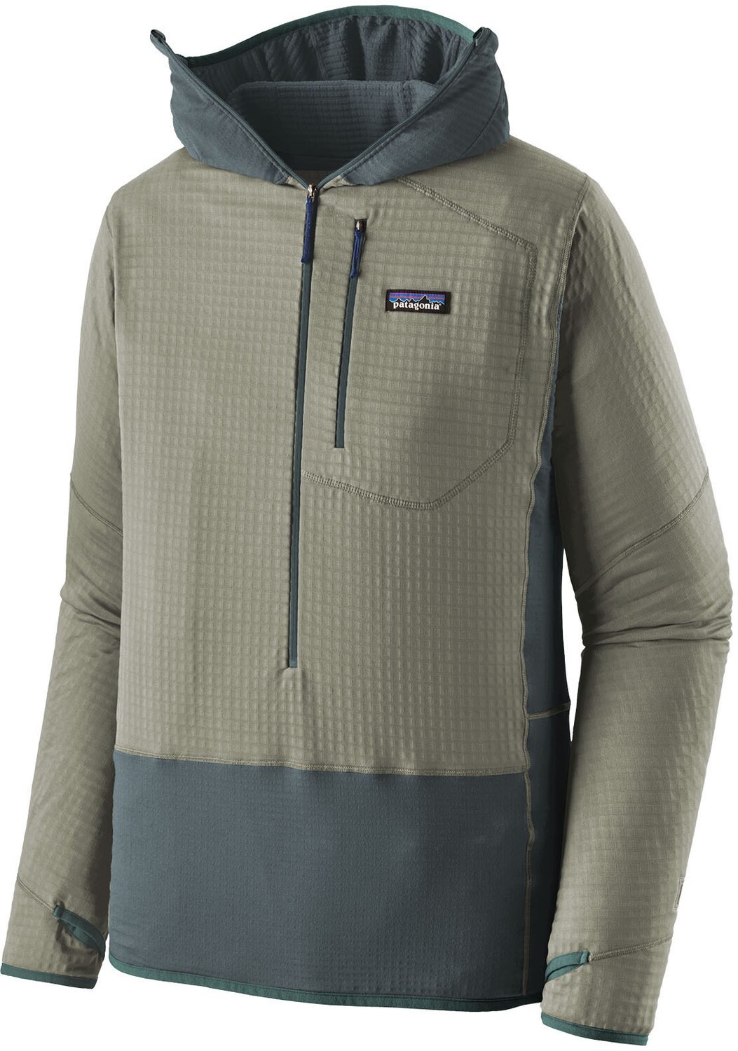 

Толстовка с капюшоном R1 - Мужская Patagonia, зеленый