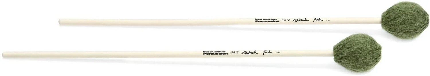 

Innovative Percussion IP812 Mark Ford Strong Legato Medium-soft Marimba Mallets - Green Yarn - Birch