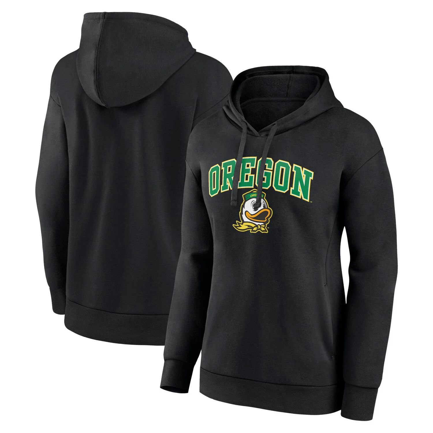 цена Женский пуловер с капюшоном Fanatics Black Oregon Ducks Evergreen Campus Fanatics
