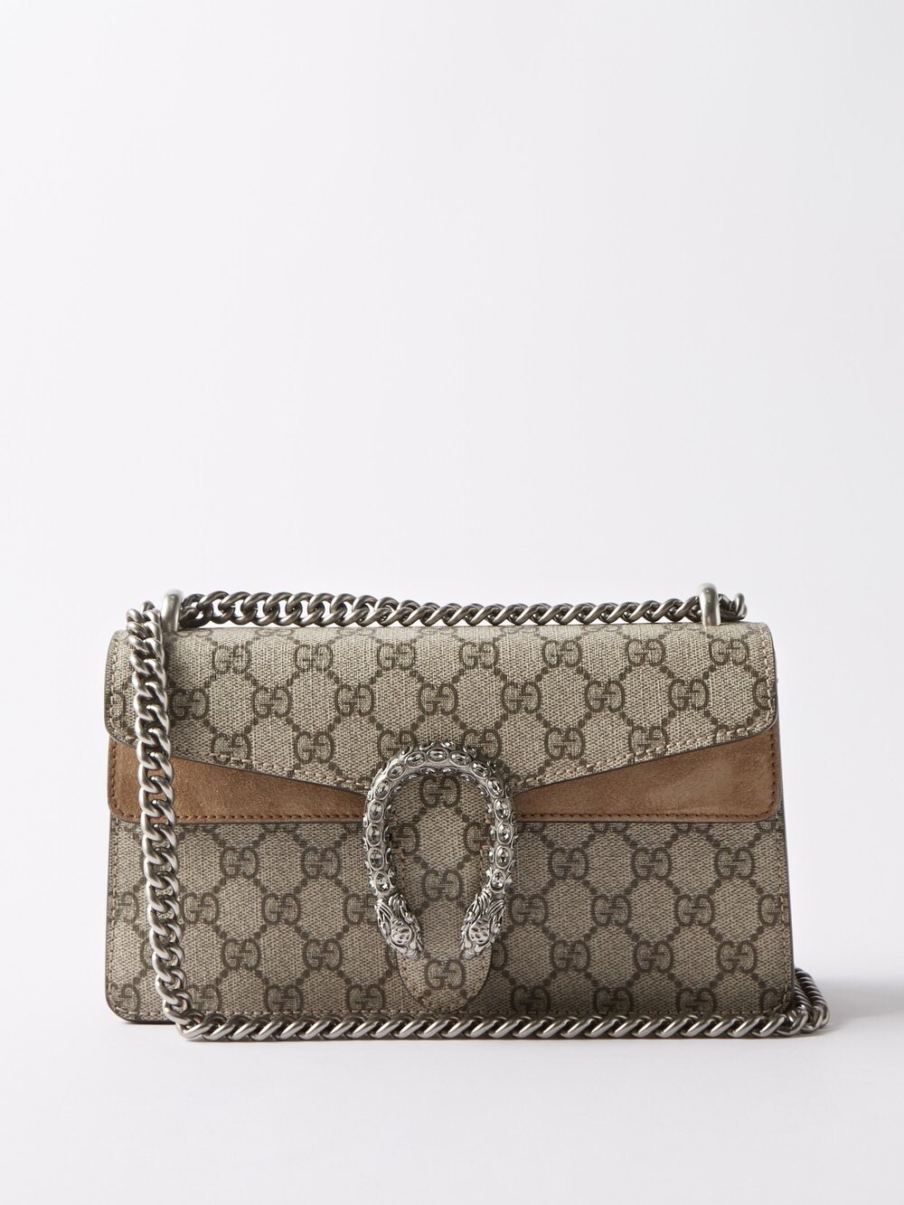 

Сумка на плечо dionysus gg-supreme из парусины и замши Gucci, бежевый