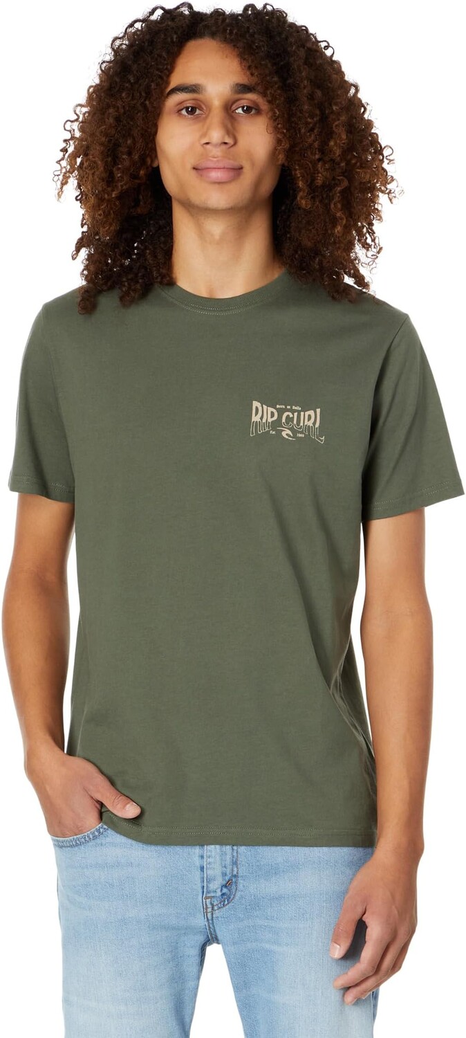 

Футболка Affinity с короткими рукавами Rip Curl, цвет Dark Olive