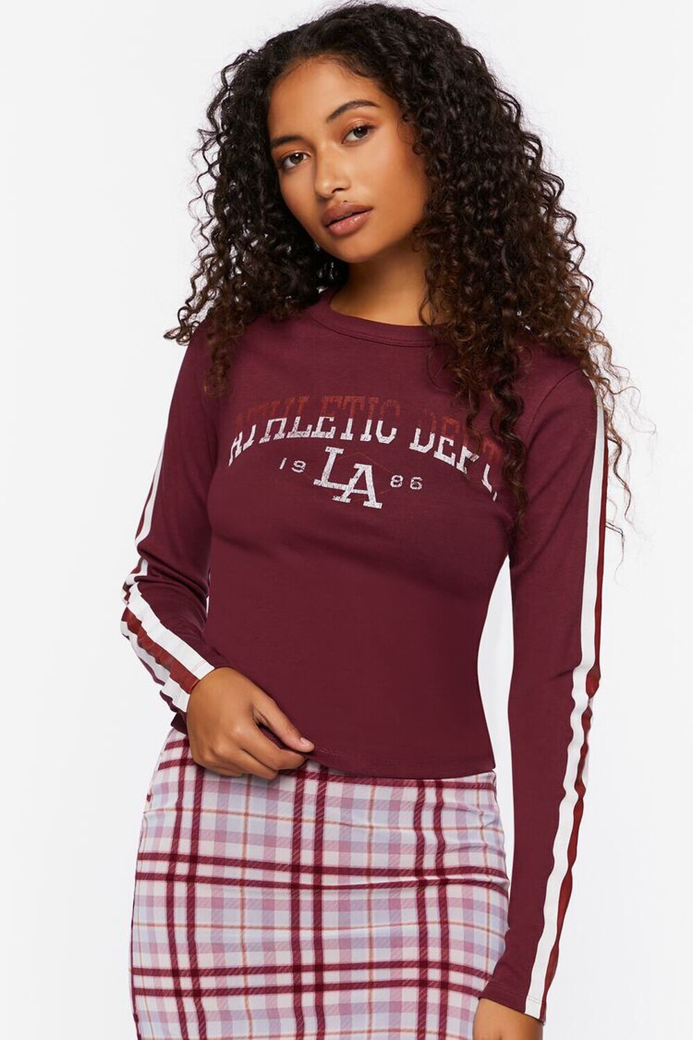 

Детская футболка с рисунком Athletic Dept Forever 21, бордовый, Красный