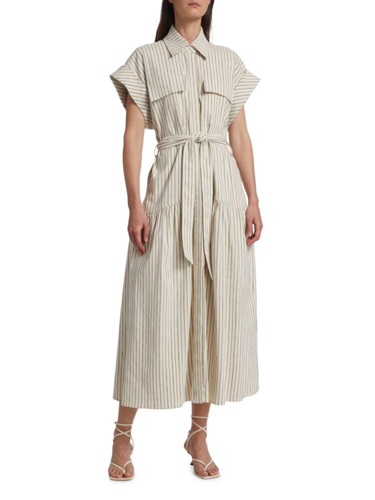 

Платье-рубашка А-силуэта Laurel Derek Lam 10 Crosby, цвет Tan