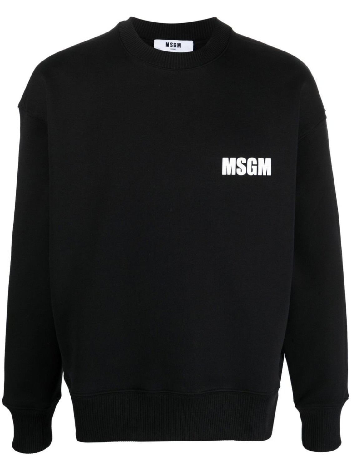 

MSGM logo-print crew neck jumper, черный