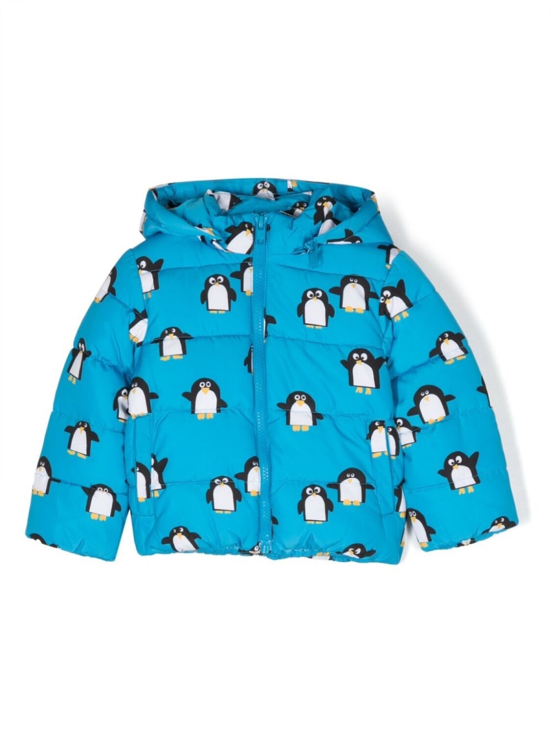 

Stella McCartney Kids пуховик с принтом, синий
