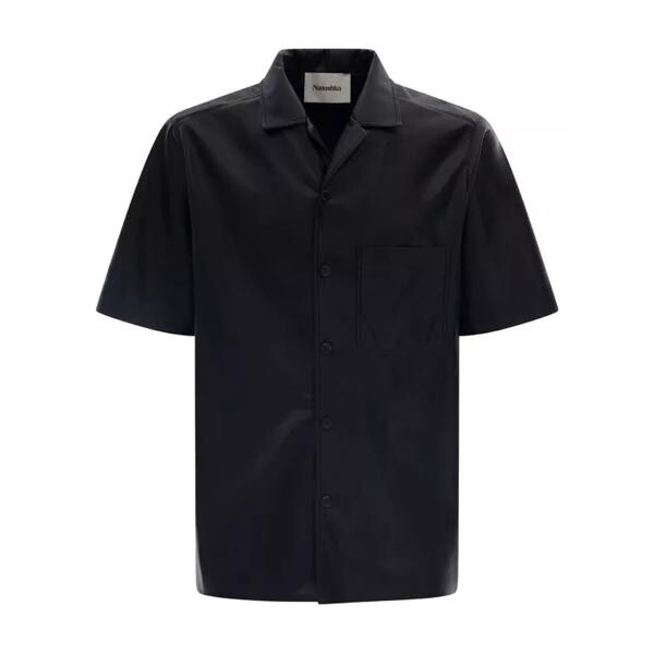

Футболка bodil' short sleeve shirt in faux leather Nanushka, черный