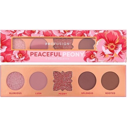 

Палетка теней для век Blooming Hues Peaceful Peony, 5 оттенков, 1 шт., Profusion Cosmetics