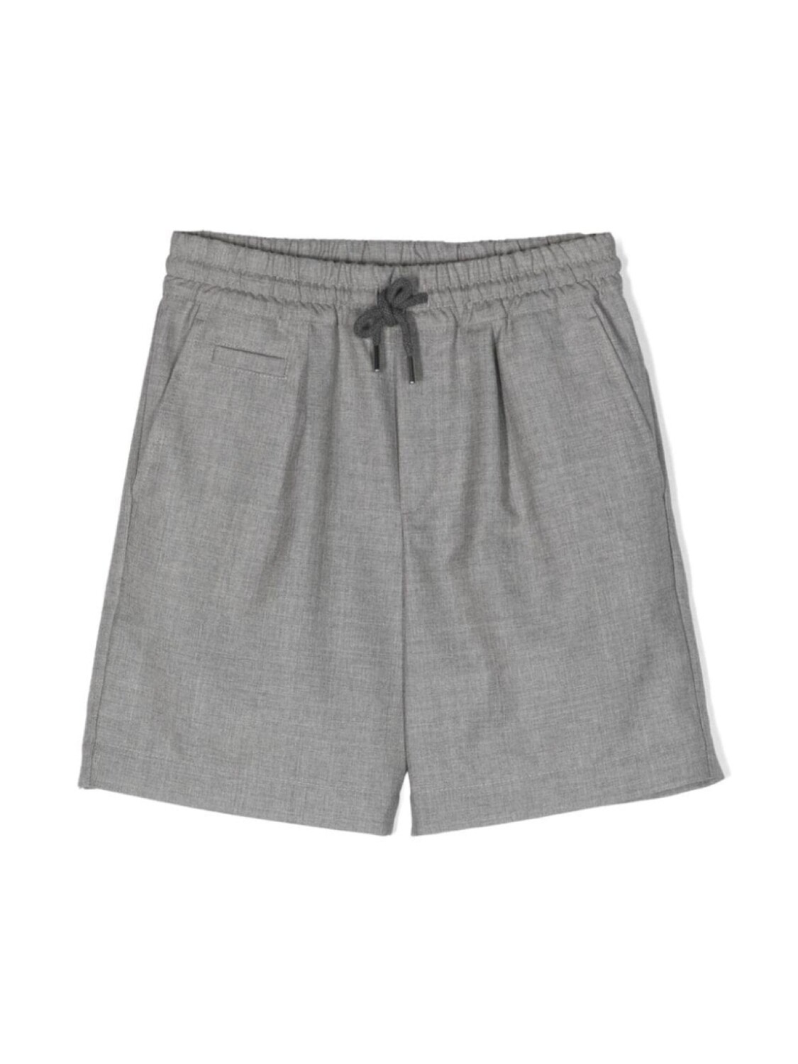 

Brunello Cucinelli Kids шорты строго кроя с кулиской, серый