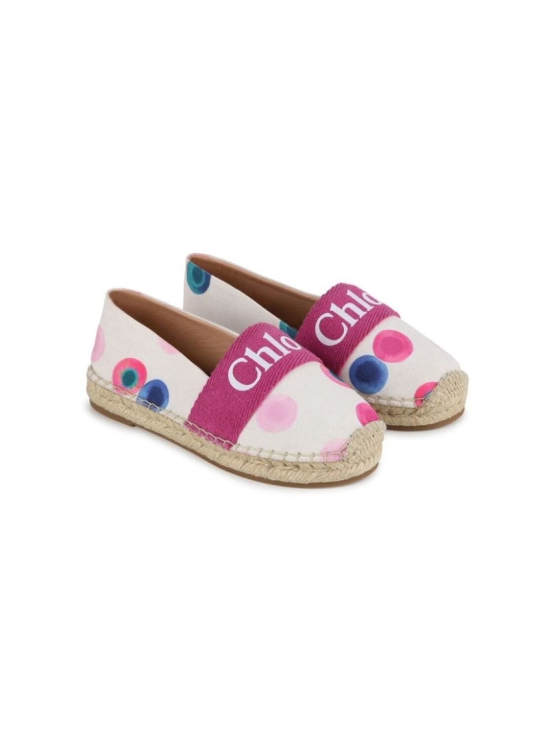 

Chloé Kids эспадрильи с логотипом, белый
