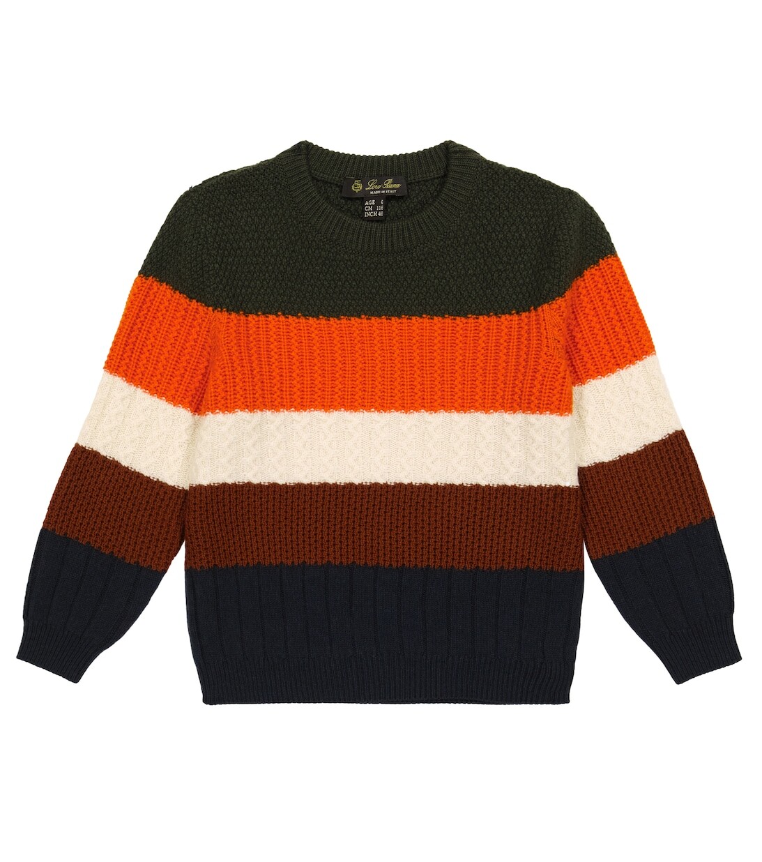 

Кашемировый свитер в технике пэчворк Cozy Mix Loro Piana, разноцветный