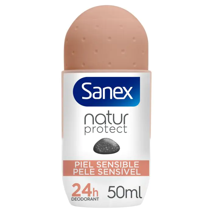 

Дезодорант desodorante roll on natur protect piel sensible 24h con piedra de alumbre Sanex, объем 50 мл