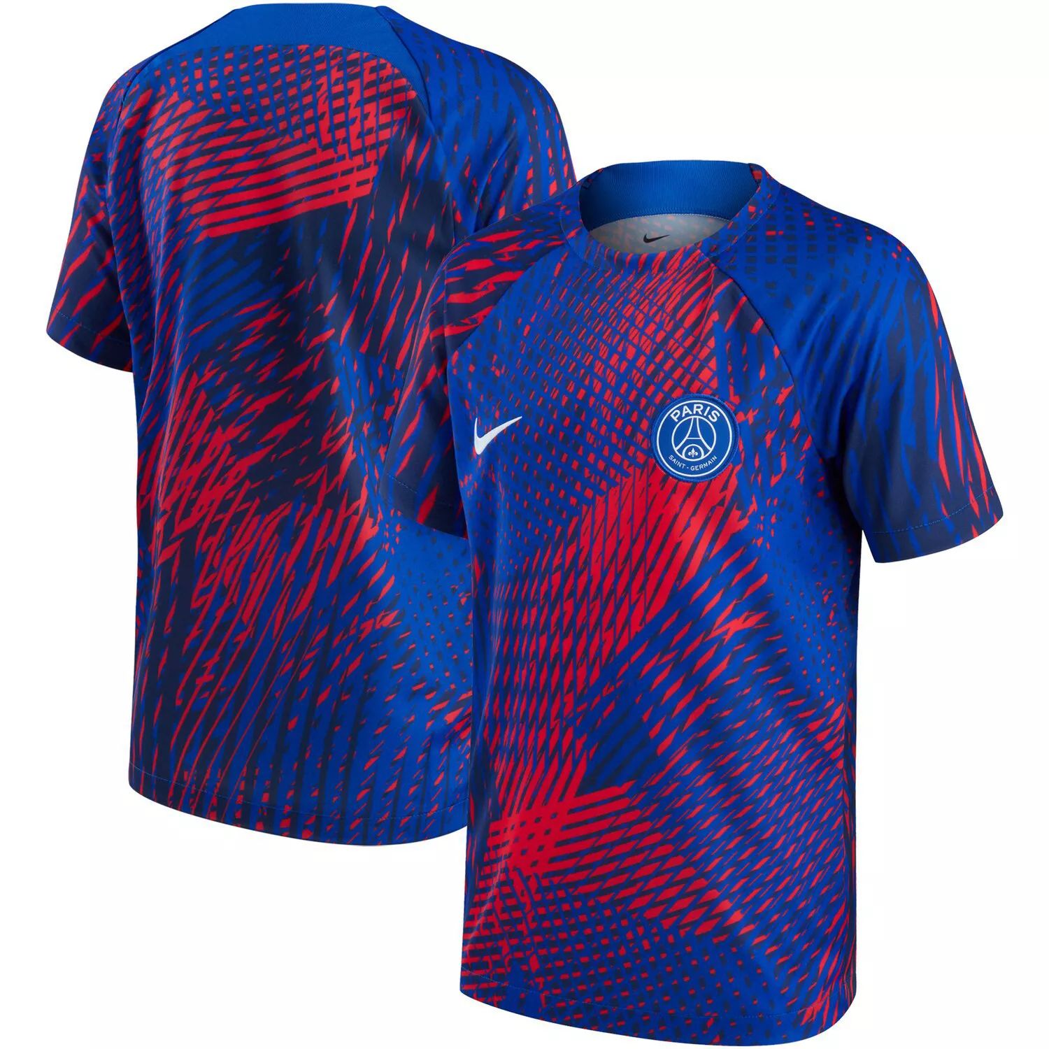 Мужская синяя предматчевая футболка Paris Saint-Germain 2022/23 Nike