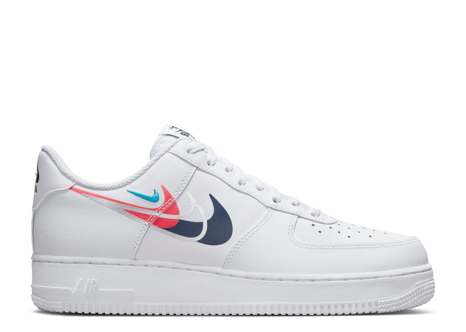 

Кроссовки Nike Air Force 1 Low 'Quadruple Swoosh', белый, Белый;серый