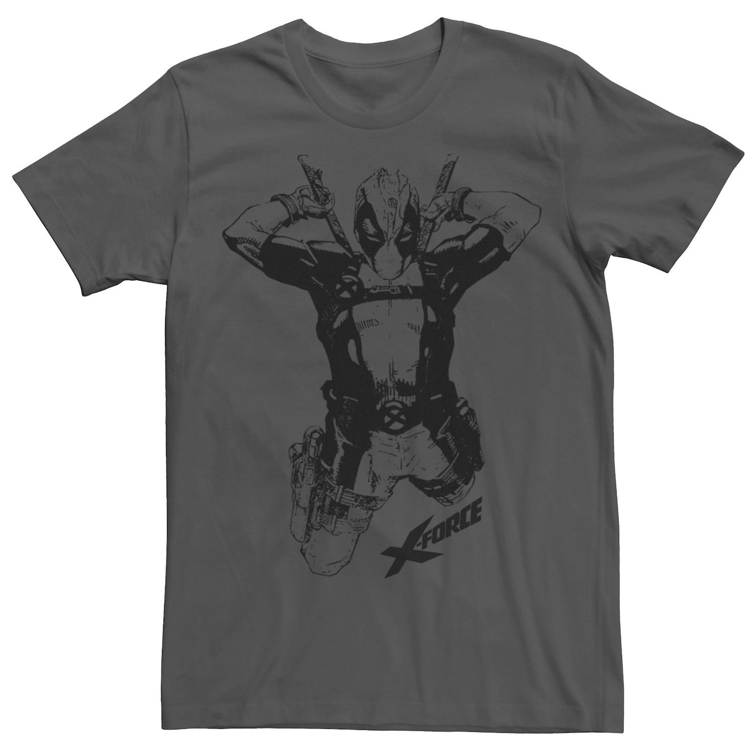 Мужская футболка X-Force Deadpool Action Leap Marvel фигурка marvel super deadpool x force limited edition artfx 27 5 см