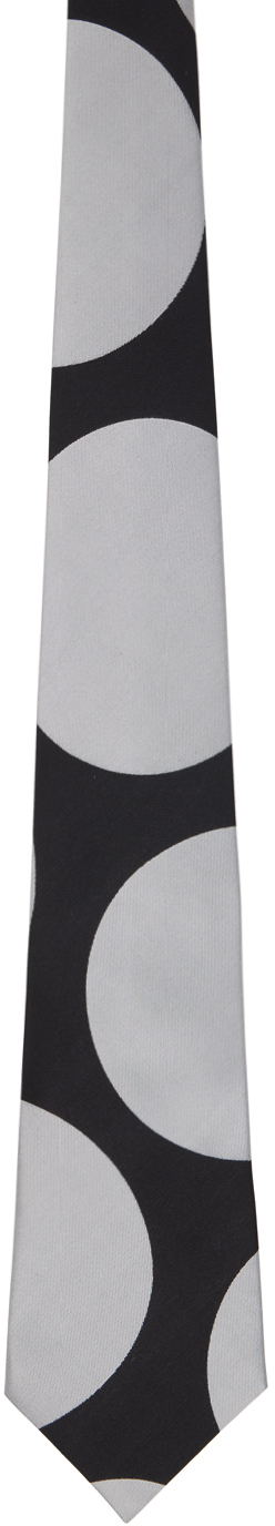 Черно-белый шелковый галстук в горошек Comme Des Garcons галстук натуральный шелк черный