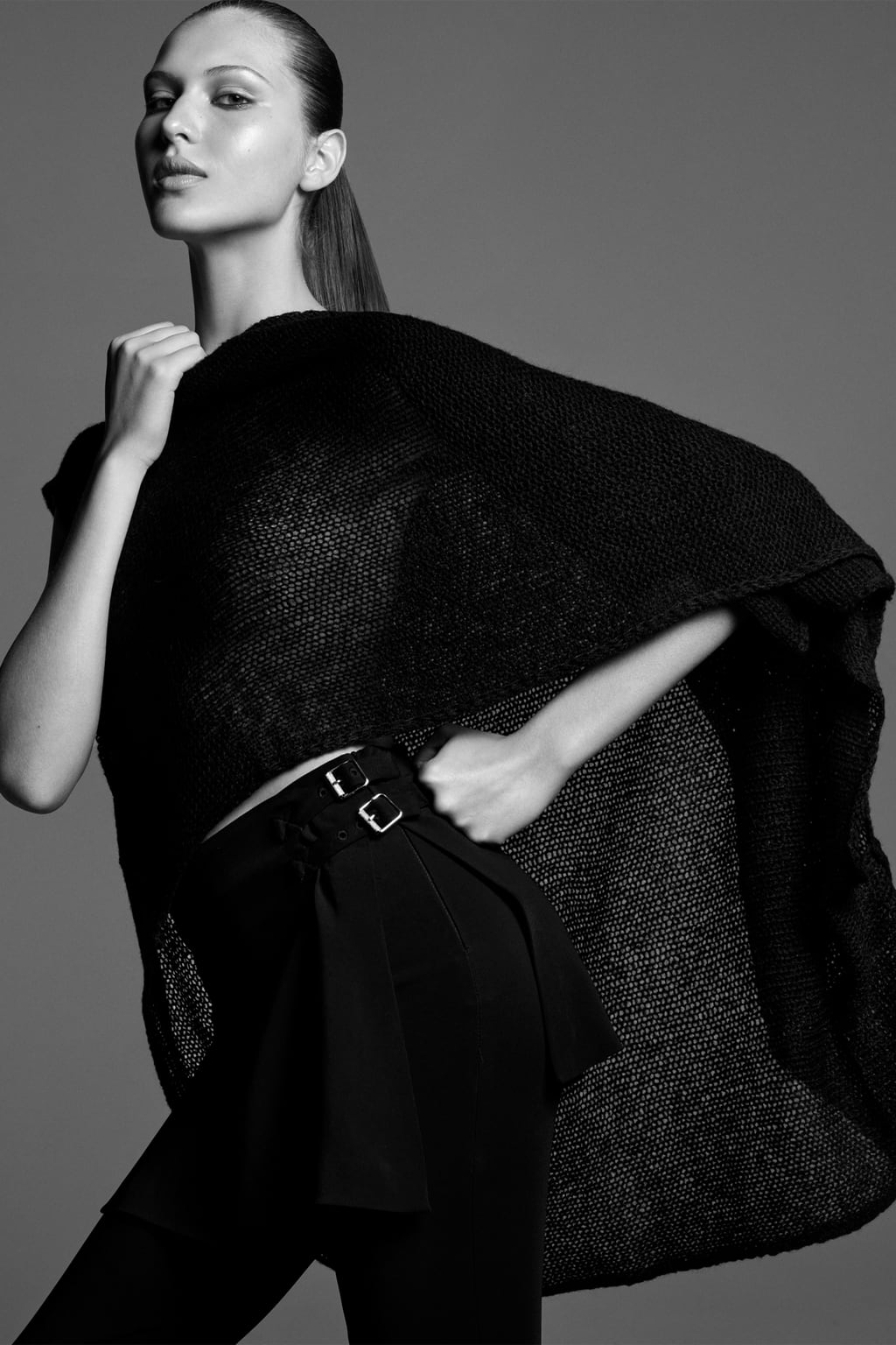 

Юбка поверх брюк Zw Collection ZARA, черный