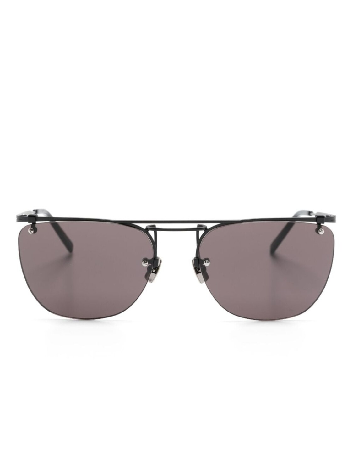 

Солнцезащитные очки в круглой оправе Saint Laurent Eyewear, черный